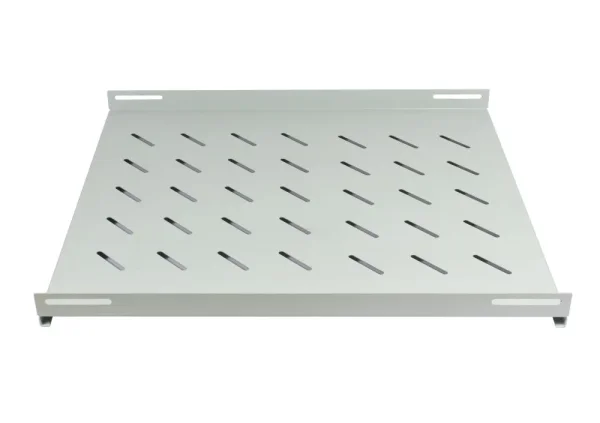 ALLNET 19" Schrank, zbh. Fachboden fest, T550/B472/H46mm, Lichtgrau, für SNB-Serie T800mm,