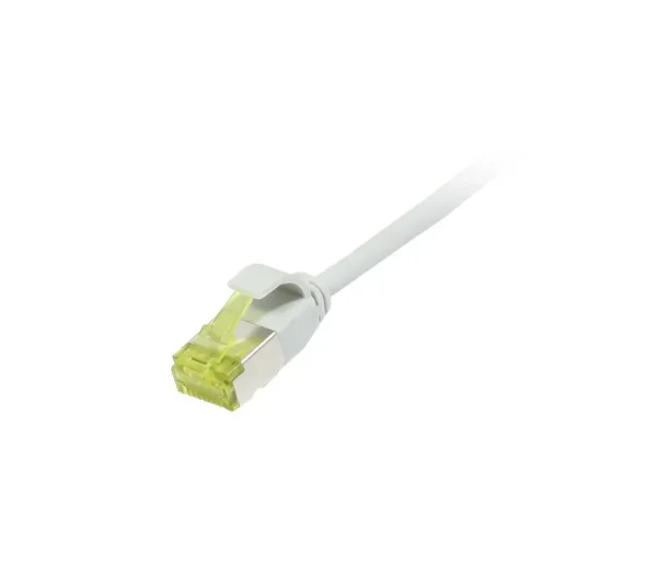 Patchkabel RJ45, CAT6A 500Mhz, 3m, grau, U/FTP, slimline rund d=3,8mm, TPE/LSZH(Superflex), AWG32, mit CAT7 Rohkabel, Synergy 21