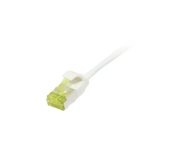Patchkabel RJ45, CAT6A 500Mhz, 10m, weiss, U/FTP, slimline rund d=3,8mm, TPE/LSZH(Superflex), AWG32, mit CAT7 Rohkabel, Synergy 21