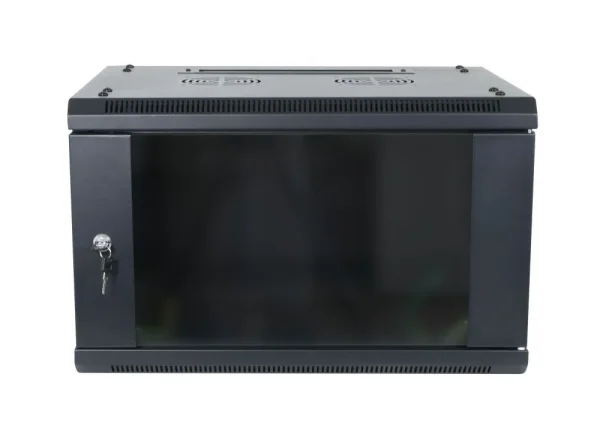 ALLNET 19" Wandgehäuse, 6HE, 1-teilig, T600mm, Schwarz, zerlegt(Flat Pack), SMA-Serie,