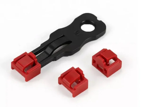 TP-Stecker TP/RJ45 Blocker Rot 10er Pack mit 1x Sicherheitsschlüssel, Staubschutzkappe, Netzwerk-Schutzschloss, Portblocker,