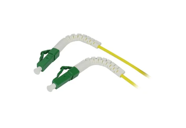 LWL-1-Faser-Patchk. 5mtr.LC(APC)-LC(APC), 9/125u, OS2, G657A2, AD=2mm, flexible Knickschutztülle,