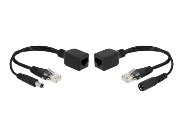 DELOCK Adapter Set RJ45 DC 5,5x2,1mm