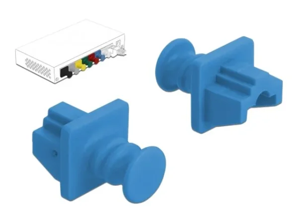 DELOCK Staubschutz f. RJ45 10 Stück blau