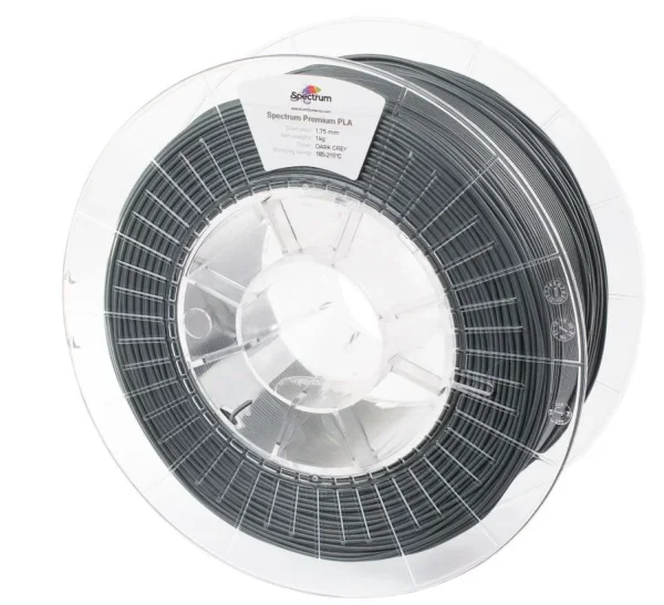 Spectrum 3D Filament / PLA Premium / 1,75mm / WIZARD CHARCOAL / Opalisierend Schwarz / 1kg