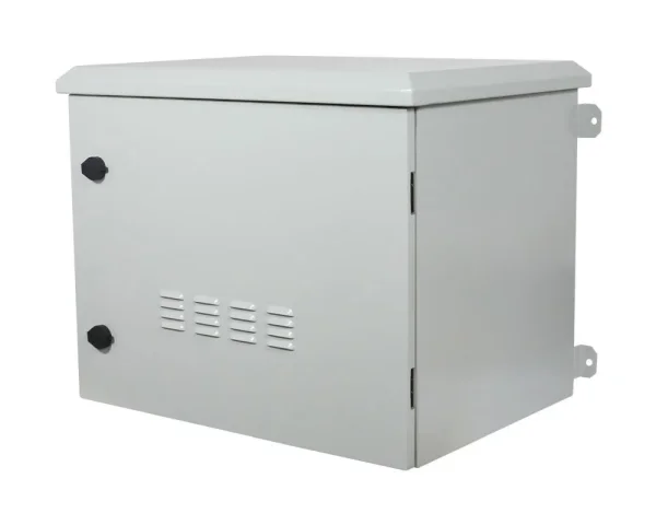 ALLNET 19" Wandgehäuse, 12HE, T488mm, Lichtgrau, IP55, SO-Serie, incl. 2-Fach Lüftereinheit