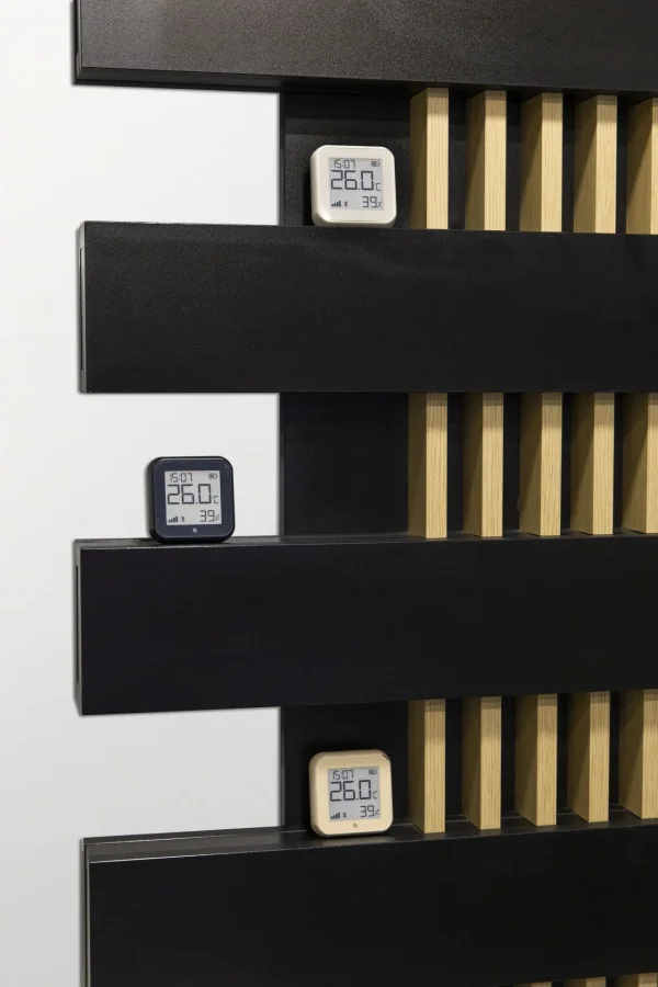 Shelly · Plug & Play · " H&T Gen. 3 Mocha" · Temperatur- & Feuchtigkeitssensor · WLAN · BT · USB C / Batterie (n.e.)