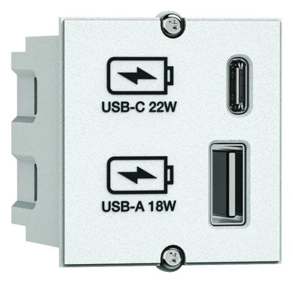BACHMANN USB A/C 22Watt Charger Cm weiss