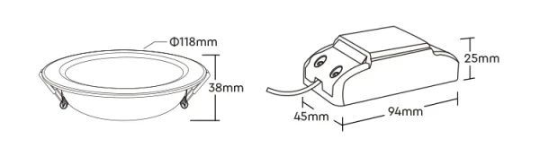 Synergy 21 LED Panel Rund 6W RGB-WW (RGB-CCT) mit Funk und WLAN schwarz *Milight/Miboxer*