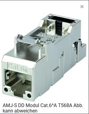 Telegärtner Modul, AMJ-S DD, CAT6A, TP/LSA, Snap-In, 2-Pack, (Keystone), T568B,