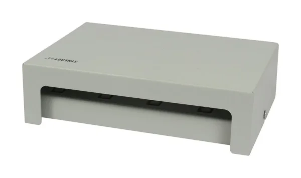 Patch Panel 8xTP, CAT6A, incl.Keystone, Short, Aufputz Metall, Lichtgrau, Synergy 21,