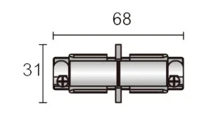Powergear 3PH VERBINDER (INSULIERT), Schwarz