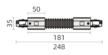 Powergear 3PH Verbinder, Flexibel, Weiß