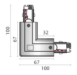 Powergear 3PH L EINSPEISER, LINKS RECHTS UMSCHALTBAR, Weiß