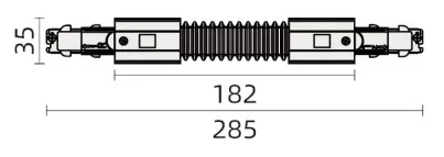 Powergear 3PH Verbinder DALI 3, Flexibel, Schwarz