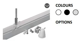 Powergear 3PH STANGEN-AUFHÄNGUNG EZCLICK, Weiß