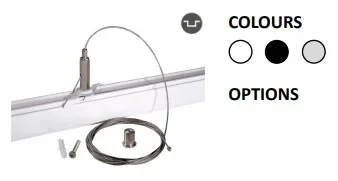 Powergear 3PH SEIL-AUFHÄNGUNG EZCLICK, Schwarz, 5 meter