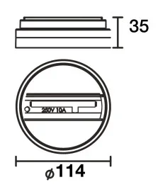 Powergear 3PH FESTER MONOPIONT FÜR SCHIENEN-ADAPTER DALI, Schwarz