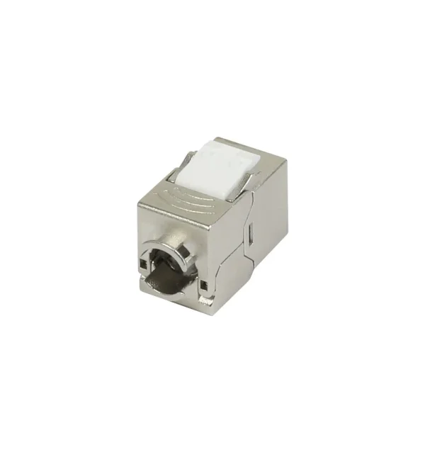 Dosen TP, DIN-Rail(Hutschiene), CAT6A, 1-fach, Keystone Modul Slim-line/Short mit Staubschutzklappe, Metall, Synergy 21,