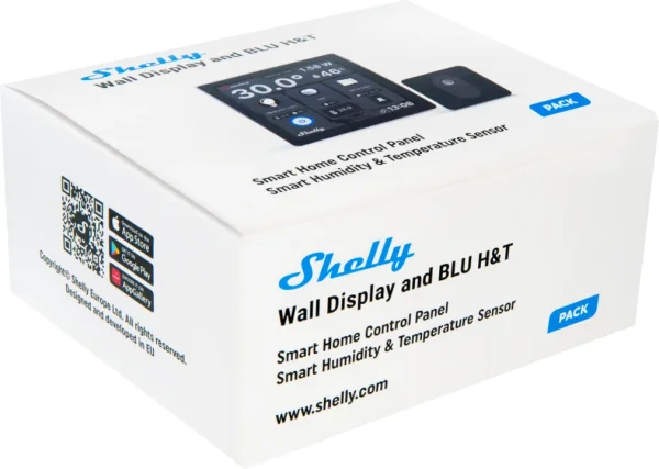 Shelly · Unterputz · " Wall Display Black & BLU H&T Black" · Android · WLAN · BT ·schwarz