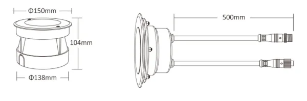 Synergy 21 LED DMX512 9W RGB-W under ground light *Milight/Miboxer*