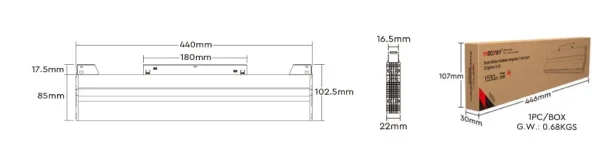 Synergy 21 LED 48V Track Grille Light Foldable 20W CCT Zigbee 3.0 + 2,4G *Milight/Miboxer*
