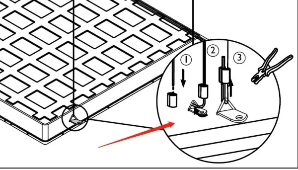 Synergy 21 LED light backlite panel 620*620 Seilabhängung für V4 PRO