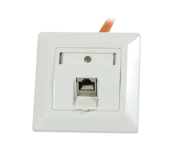 Dosen TP, AP(IP66),1-fach(Eckiger Außenrahmen), CAT6A, Keystone Slim-line, Reinweiss, Synergy 21,