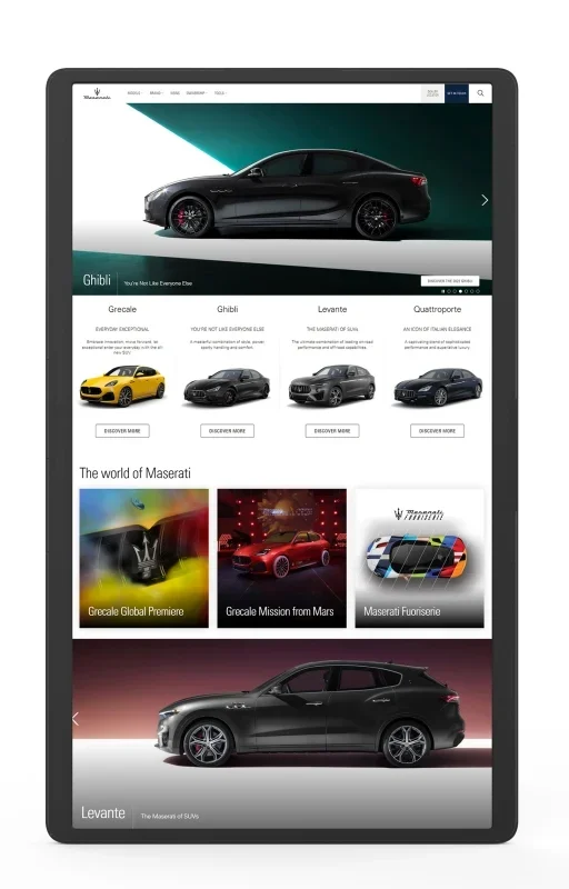 ALLNET High Performance Display 24 Zoll, Android 13, RK3588S2, HDMI In, Farbe schwarz, mit Batterie Standfuß