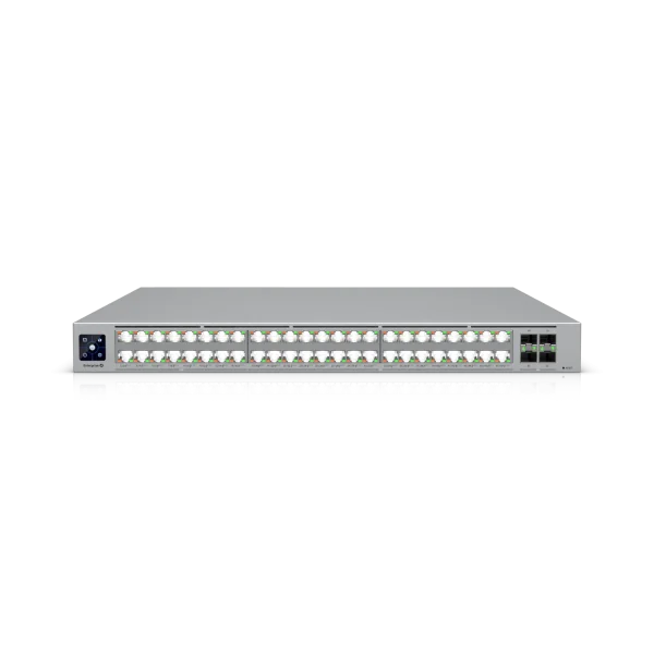 Ubiquiti Switch full managed Layer3 52 Port • 32x 10GbE • 16x 2,5GbE • PoE Budget 950W • 48x PoE bt • 4x SFP28 • 19" • UniFi • ECS-48-PoE