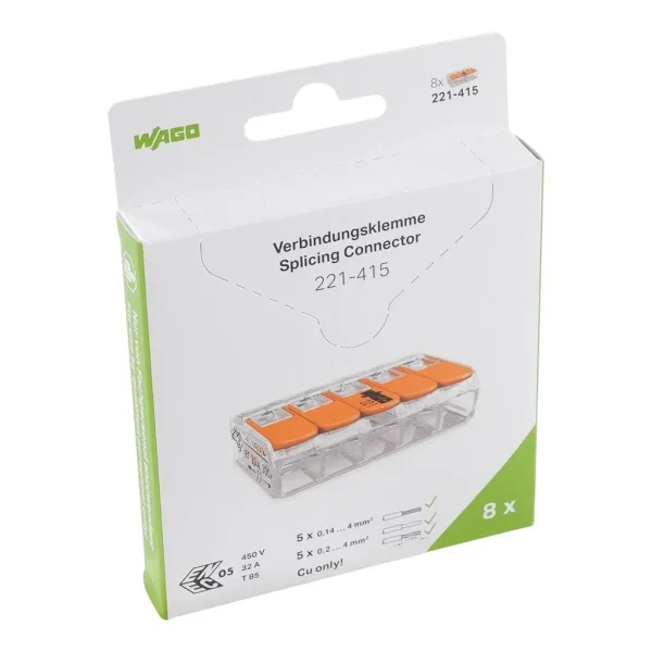 Wago Serie 221 - 5*4mm (8 Stück Retail)