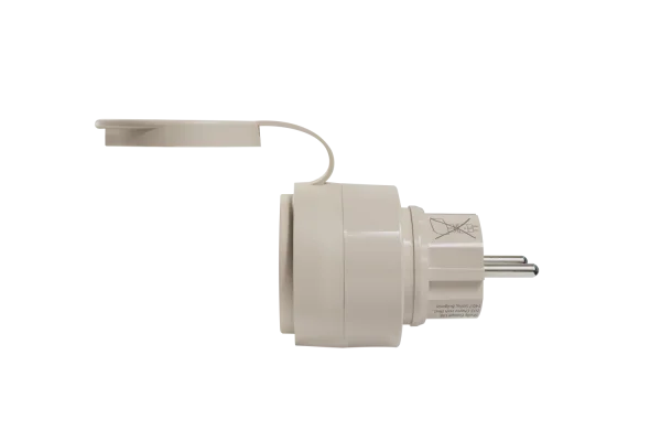 Shelly · Plug & Play " Outdoor Plug S Gen3" · Zwischenstecker für draußen · 12A · Messfunktion · WLAN · Matter · BT