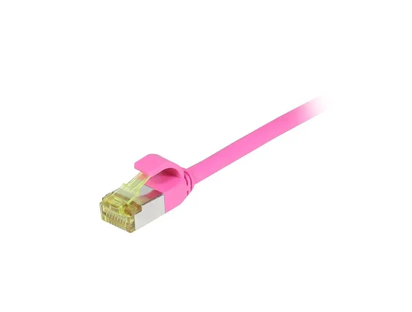 Patchkabel RJ45, CAT6A 500Mhz, 1.5m, magenta, S-STP(S/FTP), slimline rund d=4,5mm, TPE/LSZH(Superflex), AWG28, mit CAT7 Rohkabel, Synergy 21
