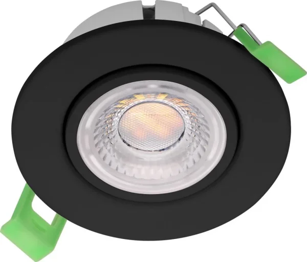 Synergy 21 LED Deckeneinbauspot Phos schwenkbar rund schwarz CCT switchable