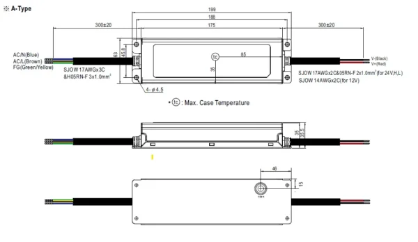 MEANWELL Netzteil - 24V 200W IP67