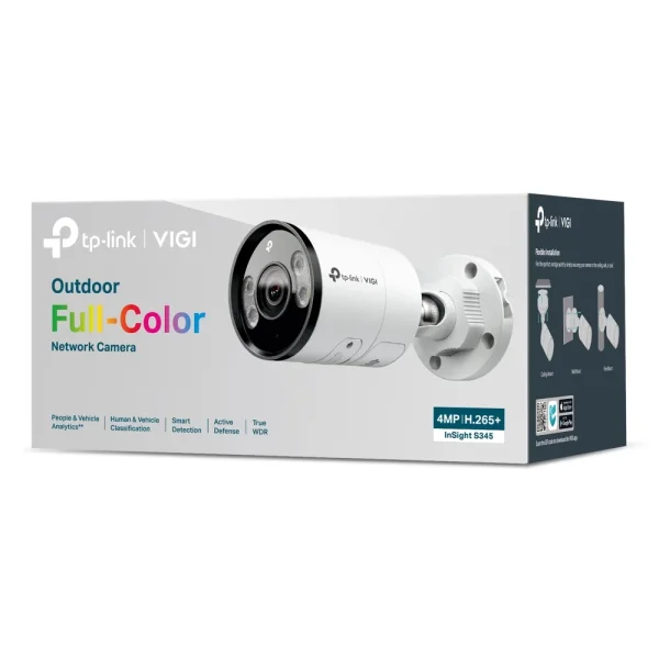 TP-Link – 4MP Full-Color Bullet Network Camera – InSight S345 (2.8mm)