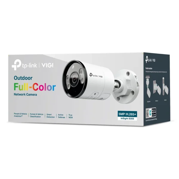 TP-Link – 4MP Full-Color Bullet Network Camera – InSight S345 (6mm)