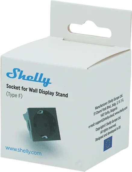 Shelly · Unterputz Zubehör ·Wall Display · Stand Socket · Schwarz