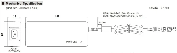 Mean Well Netzteil - 12V 120W