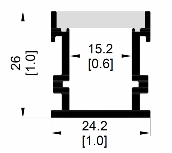 Synergy 21 LED U-Profil 200cm, ALU034 BIG