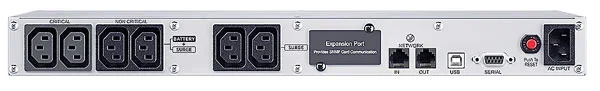 CyberPower USV, PFC-Serie, 19" 1HE, 500VA/300W, Line-Interactive, reiner Sinus, USB/RS232,