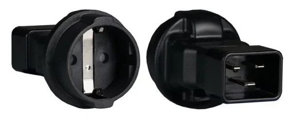 Netzkabel 230V Adapter C20-Stecker -> CEE7/7-Buchse