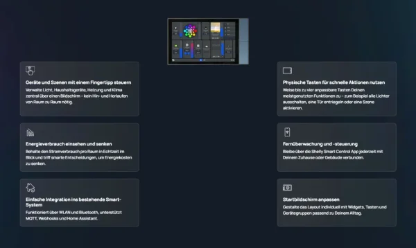 Shelly · Unterputz · " Wall Display XL Silver" · Steuerzentrale · 10,1" · WLAN · BT · silber