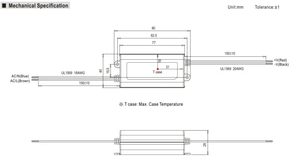 MEANWELL Netzteil - 24V 12W IP42