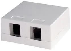 Telegärtner Dose Aufputz für 2xAMJ-Mod./Kupplung AW gerade