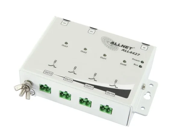 ALLNET MSR IO ALL4427 / 4 Port 250V/10A Relais im Gehäuse " AUSGANG"