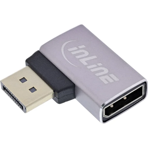 InLine® DisplayPort 1.4 Adapter, DisplayPort Stecker / Buchse, 90° links, 8K