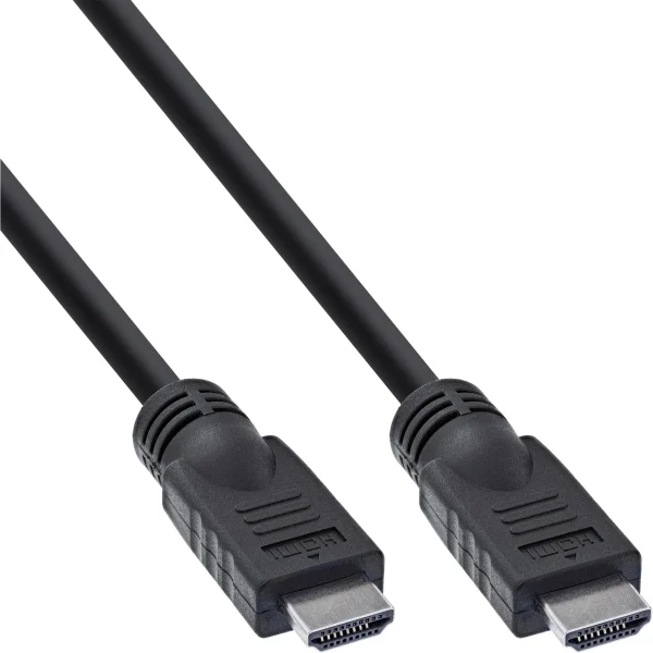 InLine® HDMI Kabel, HDMI-High Speed, Stecker / Stecker, schwarz, 15m