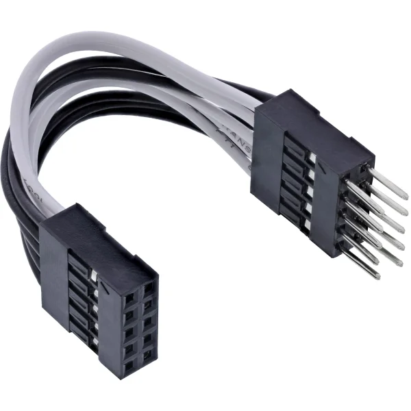 InLine® USB 2.0 Verl., intern, 2x 5pol Pfostenstecker auf Pfostenbuchse, 0,05m