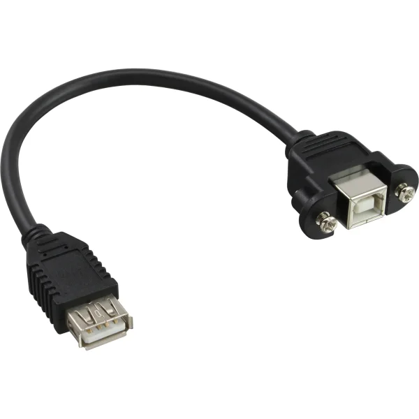 InLine® USB 2.0 Adapterkabel, Buchse A auf Einbaubuchse B, 0,20m